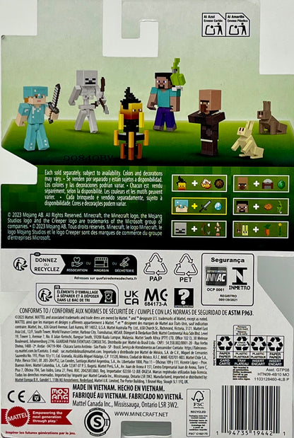 Minecraft Alex in Diamond Armor 3.25" Figure with Iron Sword & Diamond