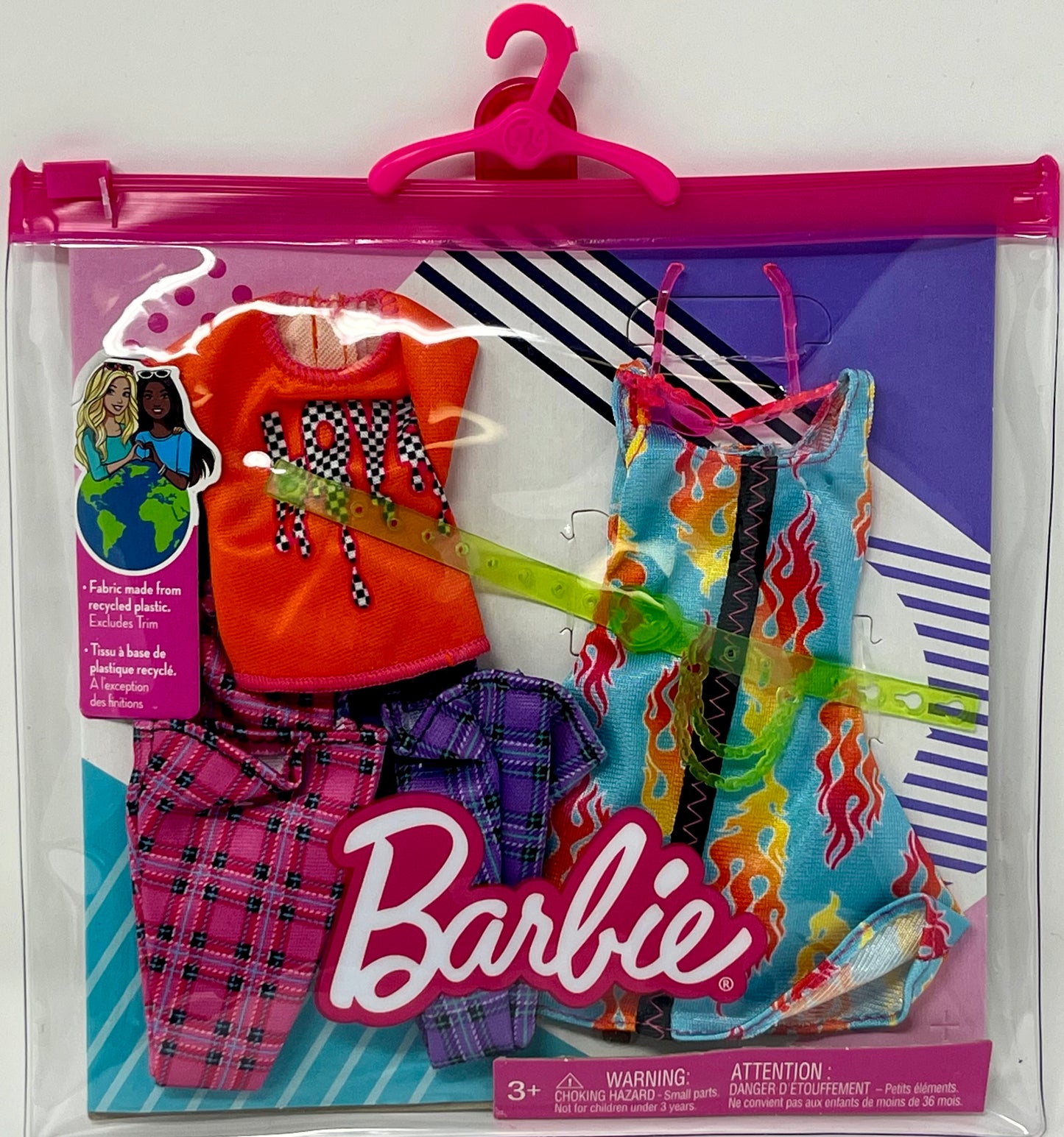 Barbie Clothes Fashion 2-Pack Dolls 2 Rock 'n Roll-Themed Outfits with Style