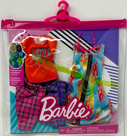 Barbie Clothes Fashion 2-Pack Dolls 2 Rock 'n Roll-Themed Outfits with Style