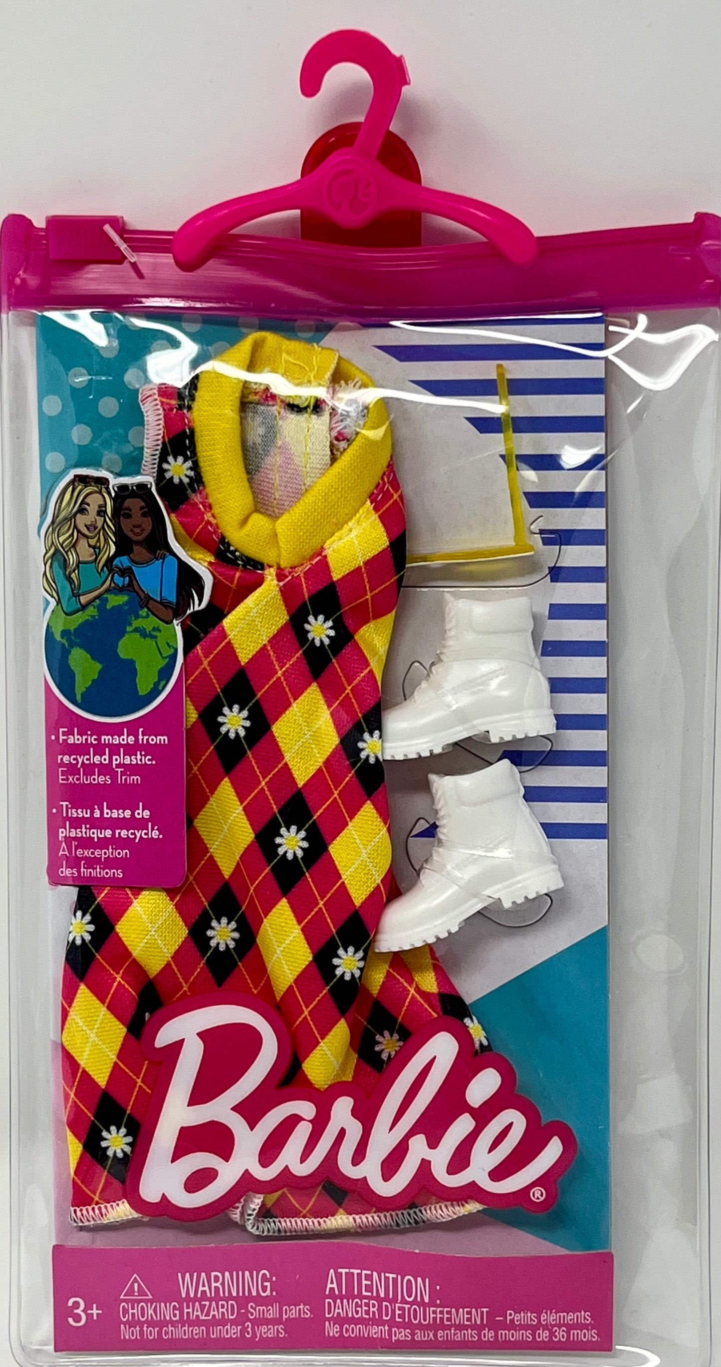 Barbie Fashion  Argyle Pattern Short Dress with Shoes and Glasses