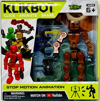 Klikbot Stop Motion Animation Figure Villain - Bash Zing