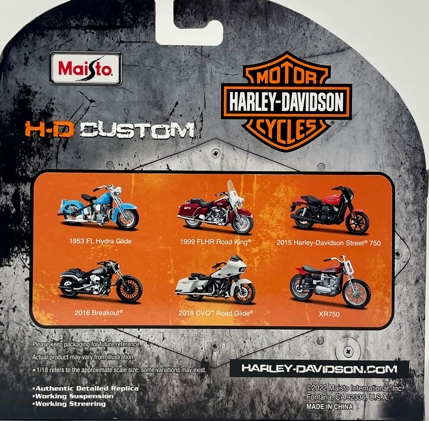 Maisto Motorcycles 1:18 Harley Davidson Series 40 2016 Breakout