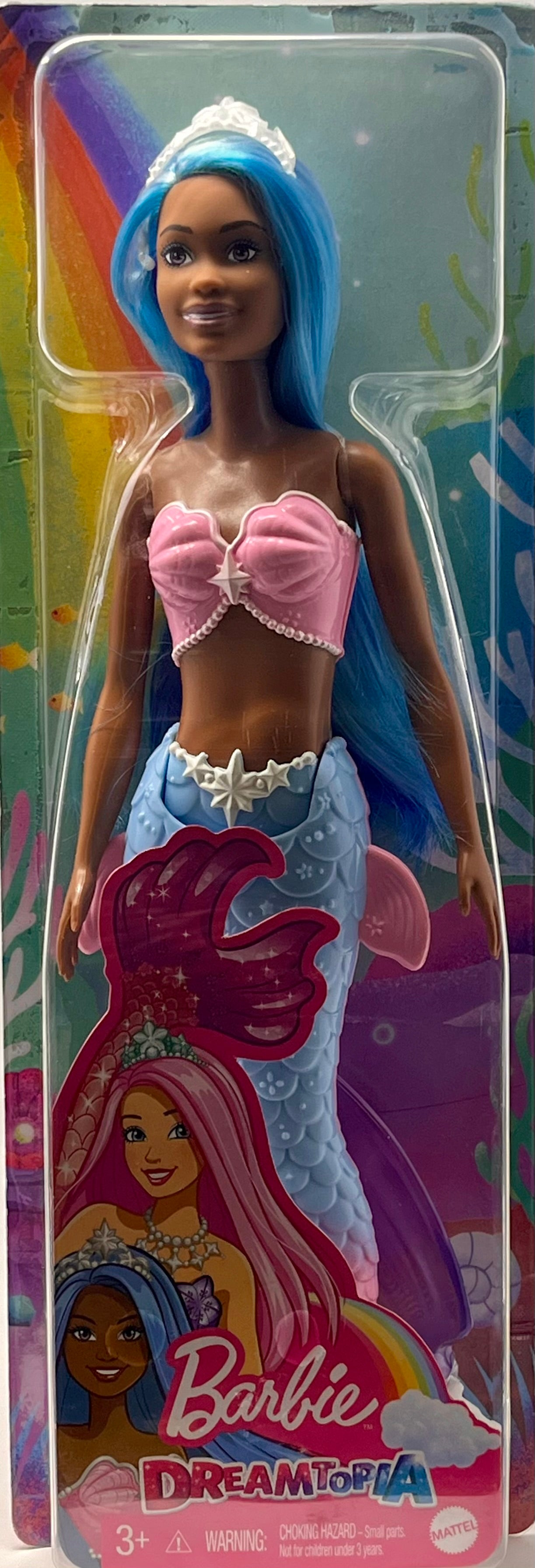 Barbie Dreamtopia Mermaid Fairytale Blue Hair African American Doll