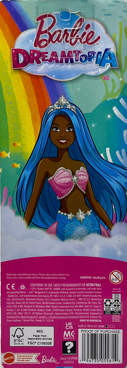 Barbie Dreamtopia Mermaid Fairytale Blue Hair African American Doll