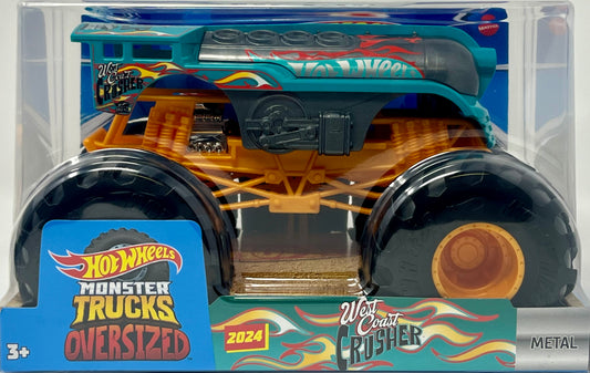 Hot Wheels Monster Trucks Oversized West Coast Crusher 2024 1:24 Metal