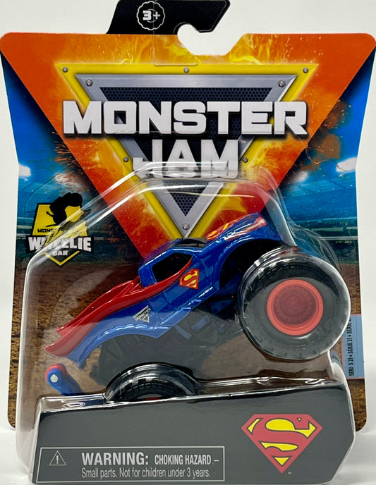 Monster Jam Monster Trucks Superman w/Wheelie Bar 1:64 Series 21