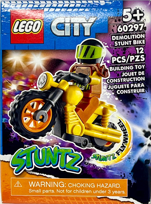 LEGO City Stuntz Demolition Stunt Bike (60297) w/Stuntz Flywheel 12 Pieces