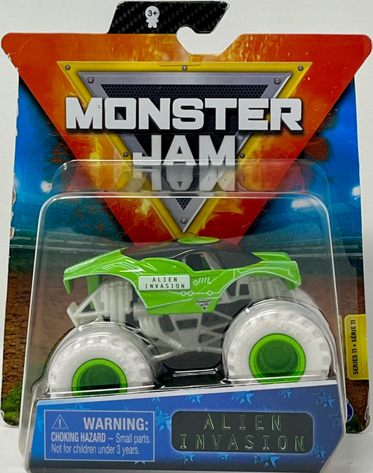 Monster Jam ALIEN INVASION 1:64  Inverse Trucks with Wristband And Poster