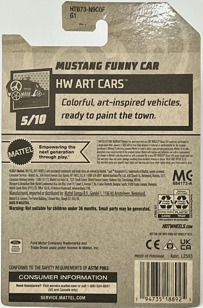 Hot Wheels 1:64 HW Art Cars Mustang Funny Car