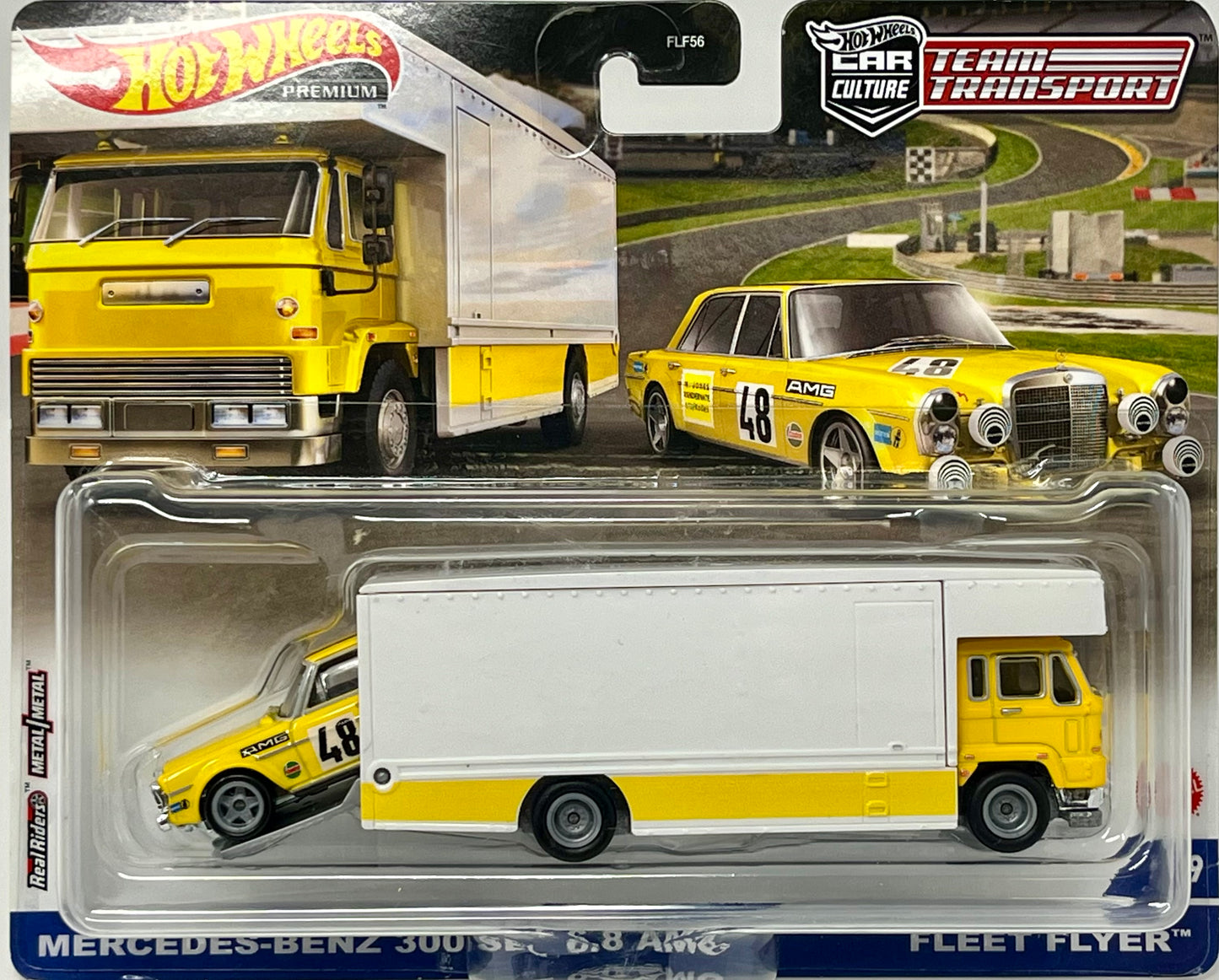 Hot Wheels Team Transport #39 Mercedes-Benz 300 SEL 6.8 AMG & Fleet Flyer