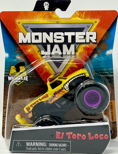 Monster Jam Monster Truck with Wheelie Bar: Arena Favorites El Toro Loco Yellow