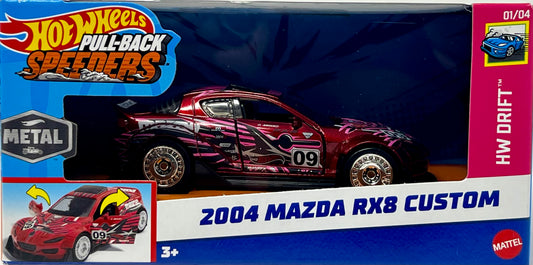 Hot Wheels Pull-back Speeders 2004 Mazda RX8 Custom w/Opening Doors