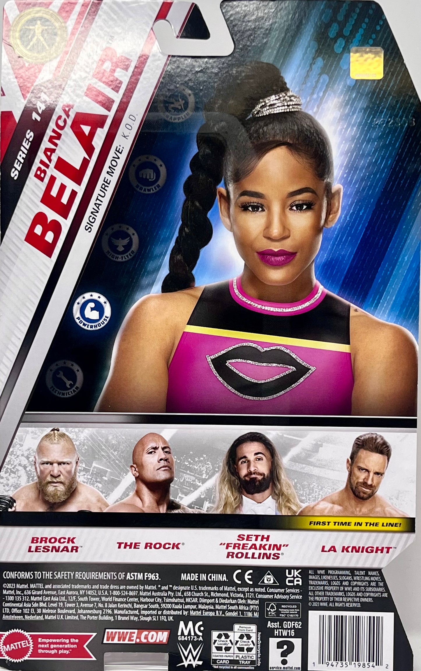 Mattel WWE Action Figure, 6-inch Collectible Bianca Belair with 10 Articulation Points & Life-Like Look