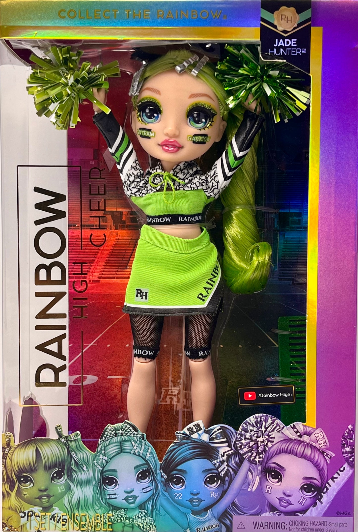 Rainbow High Cheer Jade Hunter Green Fashion Doll