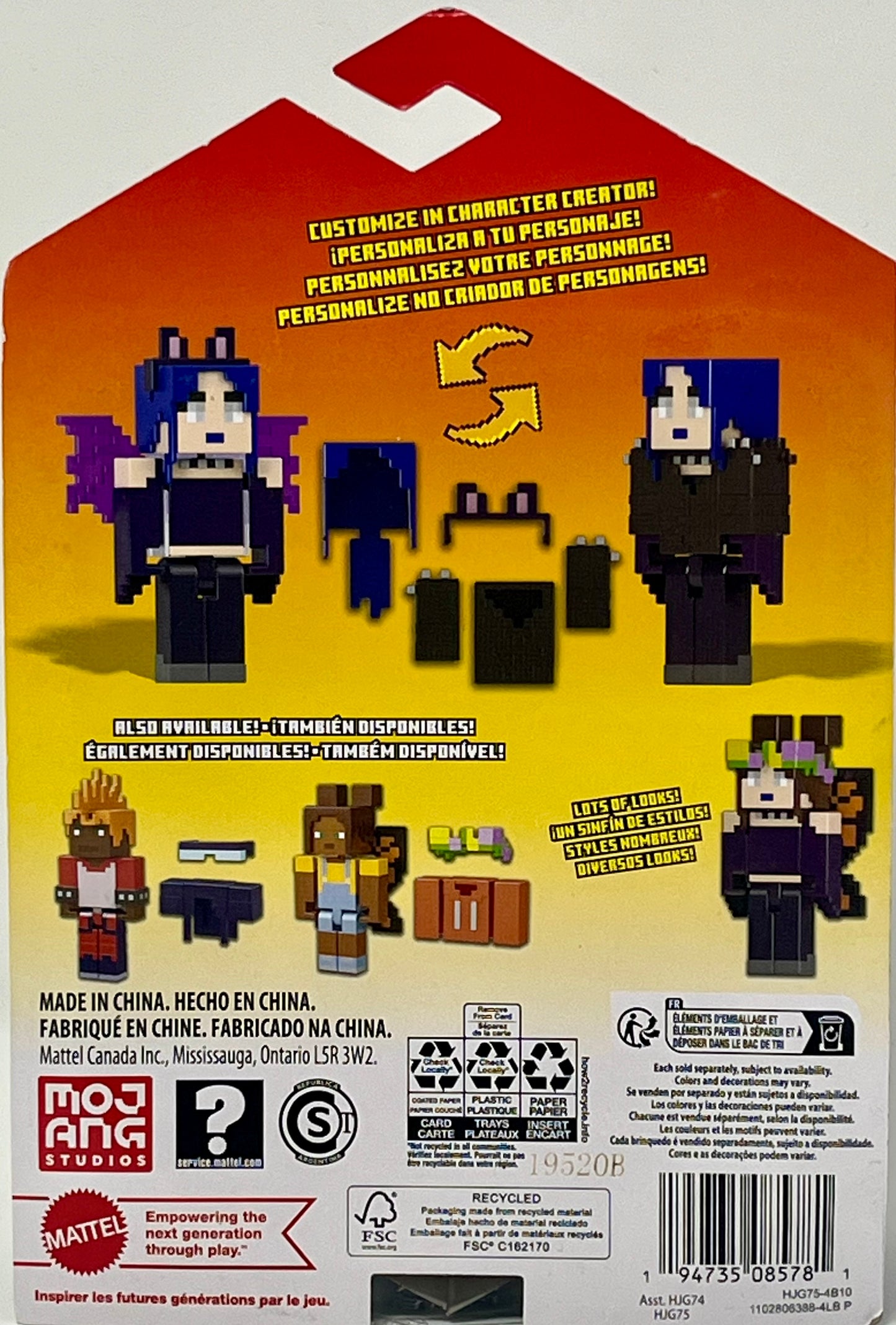 Mattel Minecraft Creator Series Spooky Wings Figure, Collectible Building Toy, 3.25-inch Action Figure with Accessories, Gift for Ages 6 Years & Older