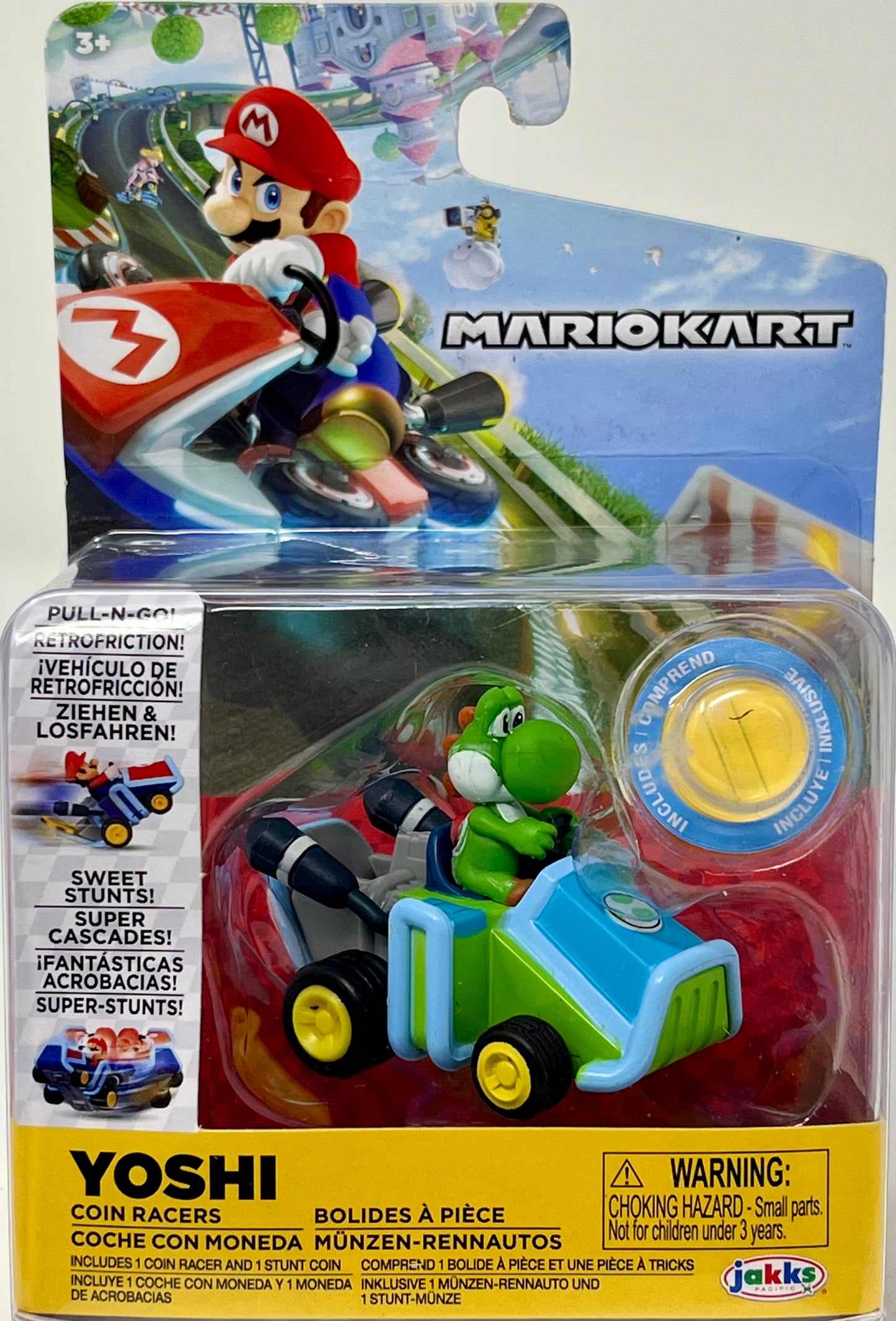 Yoshi Coin Racers World of Nintendo Mario Kart Pull N Go