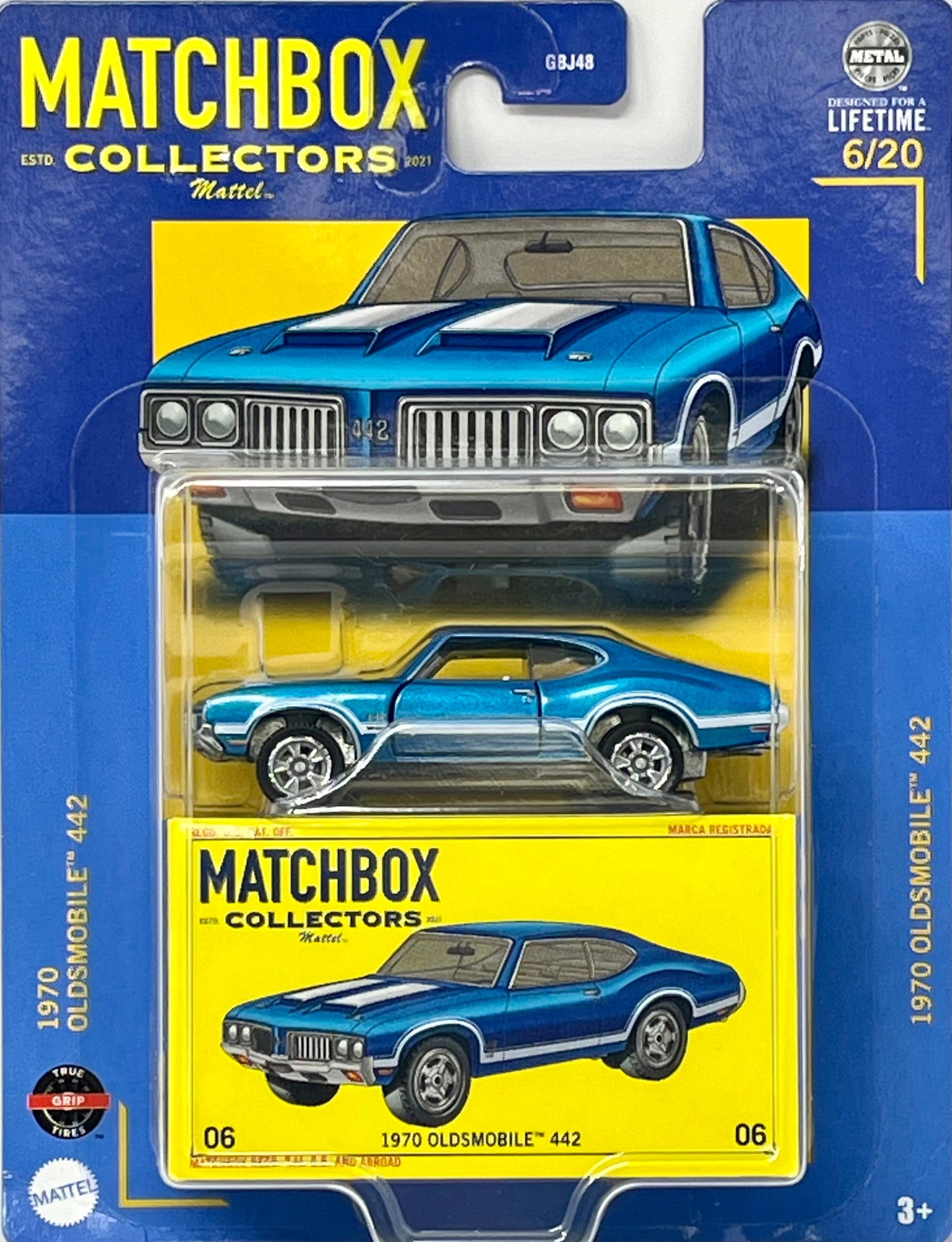 Matchbox Collectors 06/20 Blue 1970 Oldsmobile 442