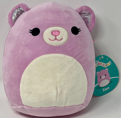 Squishmallows Official - 7.5” Zaya the Baby Pink Bear with Silver Ears Plush Toy