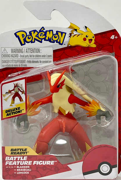 Jazwares Pokemon Battle Feature BLAZIKEN 4.5" Deluxe Action Figure