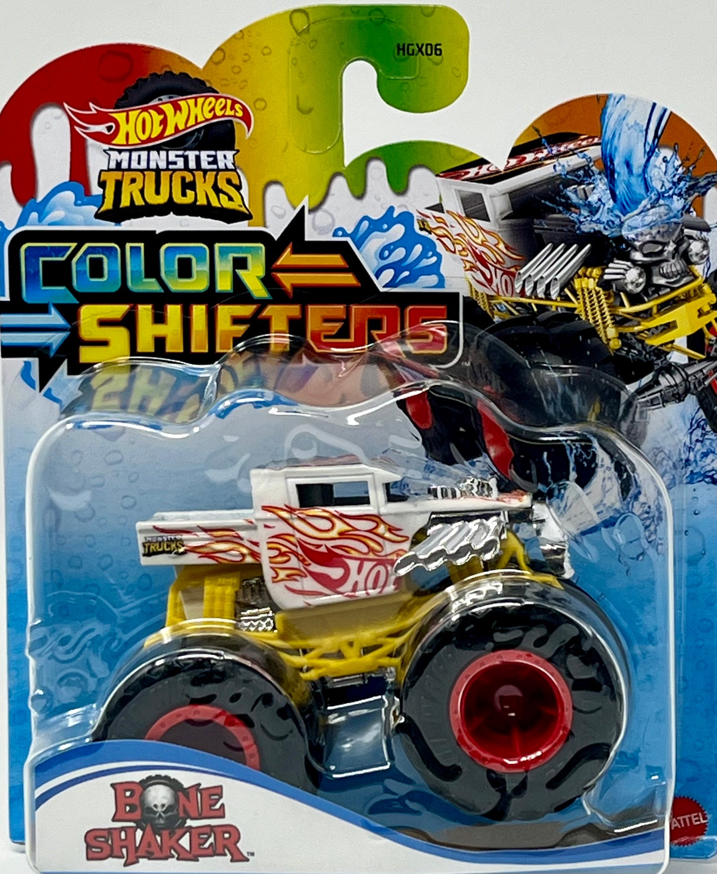 New 2022 Hot Wheels Monster Trucks Color Shifters Bone Shaker