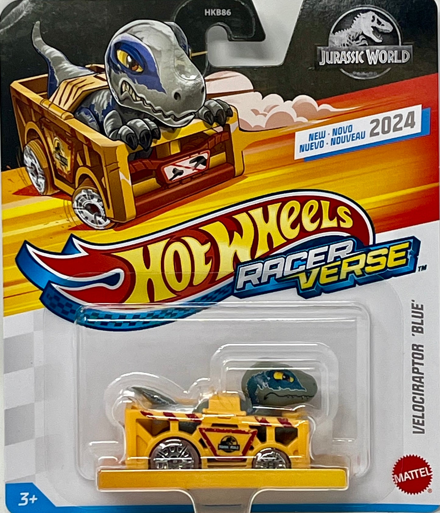 Hot Wheels Racerverse Jurassic World Blue Velociraptor Car