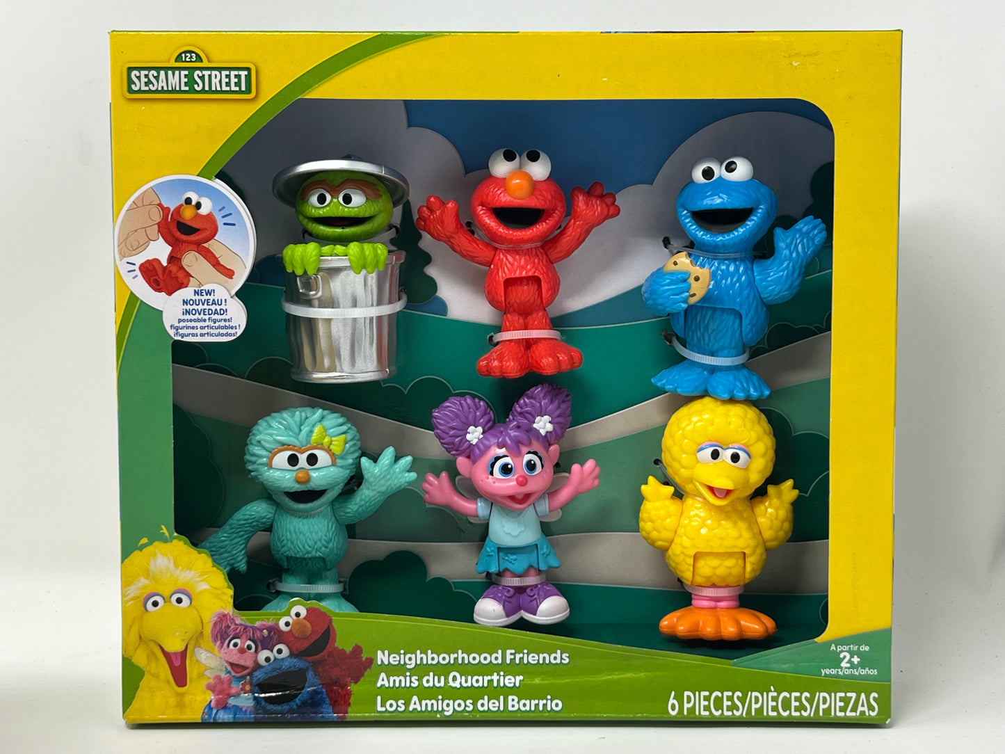 Sesame Street 6-Piece New Neighborhood Friends Poseable Figures – Toy ...