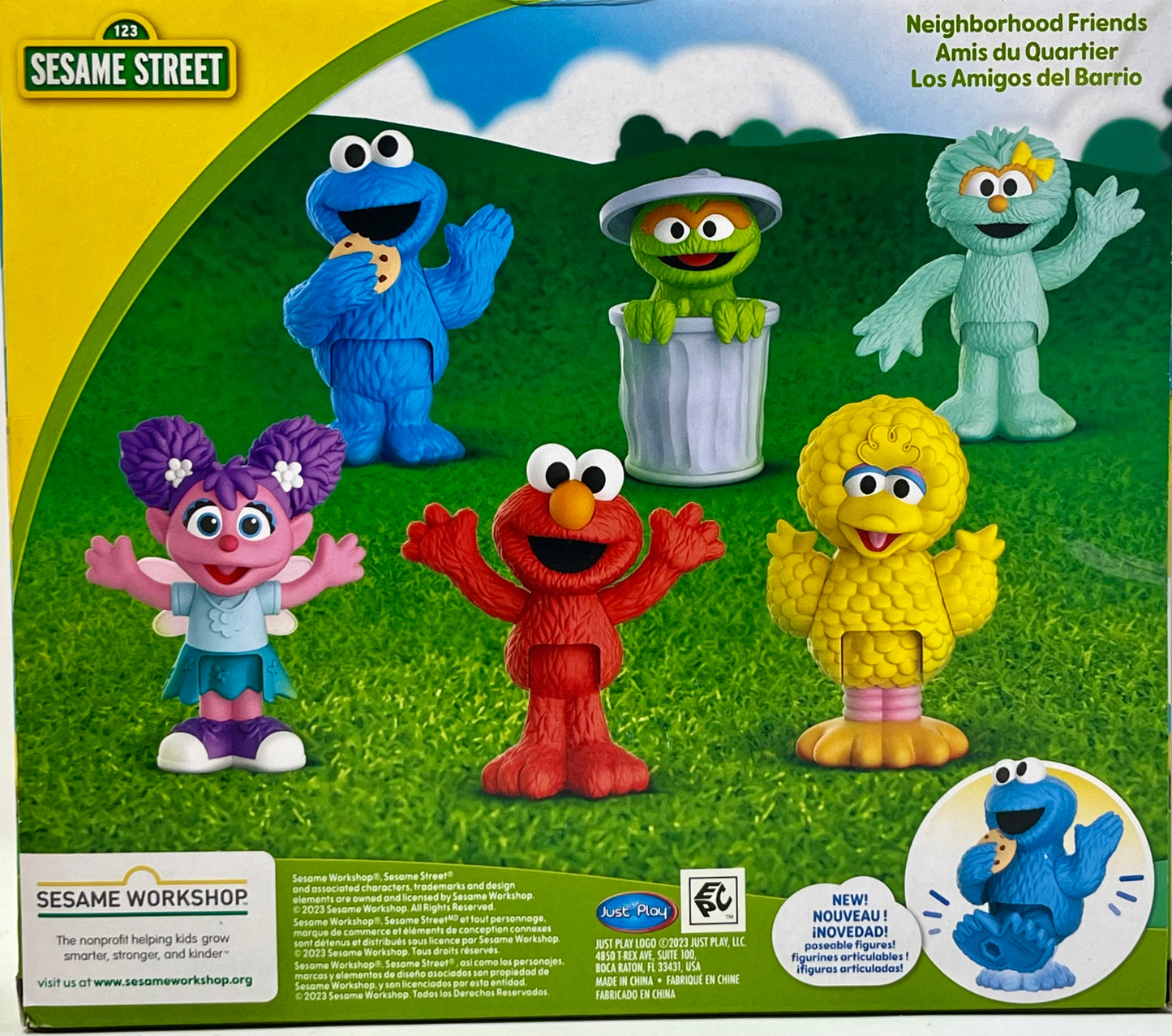 Sesame Street 6-Piece New Neighborhood Friends Poseable Figures – Toy ...