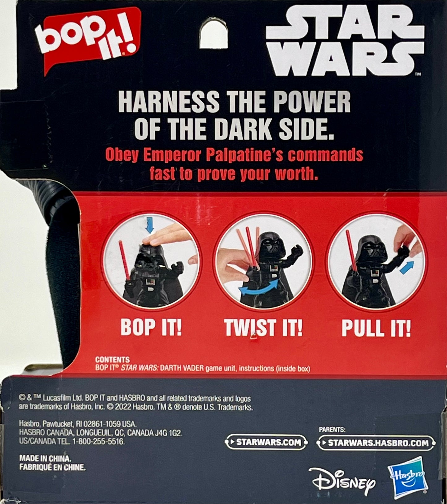 Hasbro Gaming Star Wars Darth Vader Bop It Electronic Game