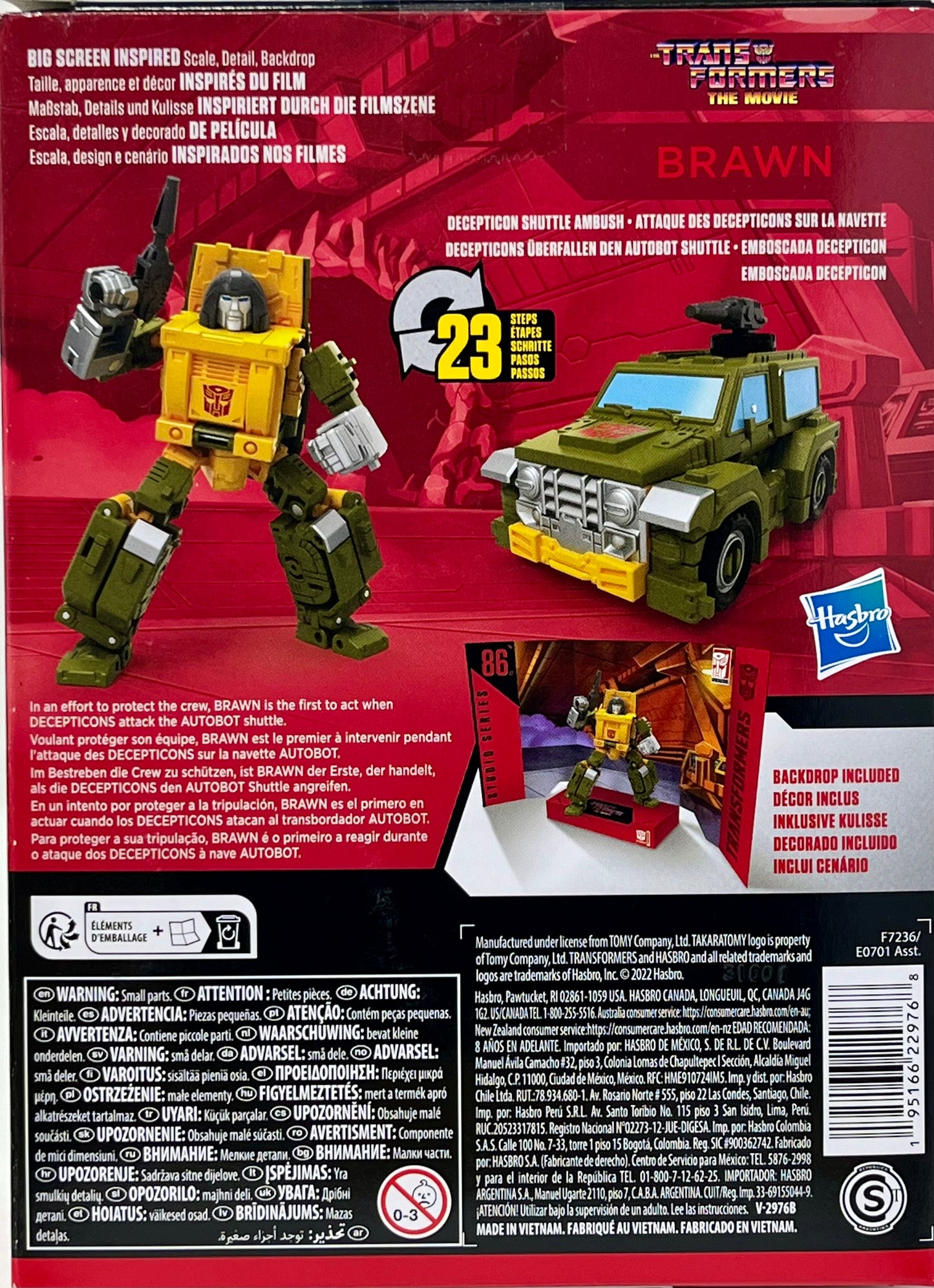 Transformers The Movie Studio Series 86-22 BRAWN Deluxe Class