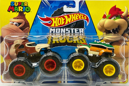 Super Mario Hot Wheels Monster Trucks Bowser vs. Donkey Kong Demolition Doubles