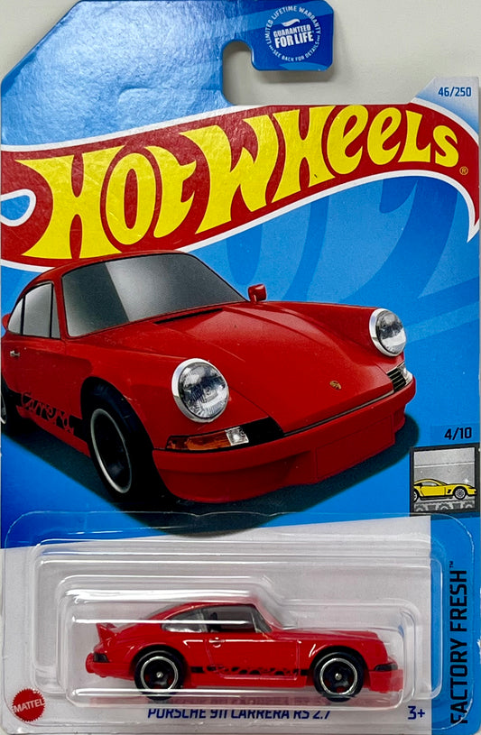 New 2024 Hot Wheels Red  Porsche 911 Carrera RS 2.7