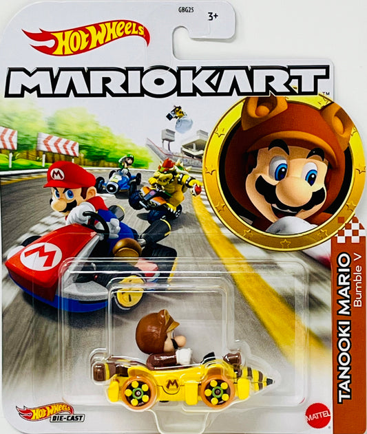 Hot Wheels Mario Kart TANOOKI MARIO Bumble V Diecast 1:64 Scale