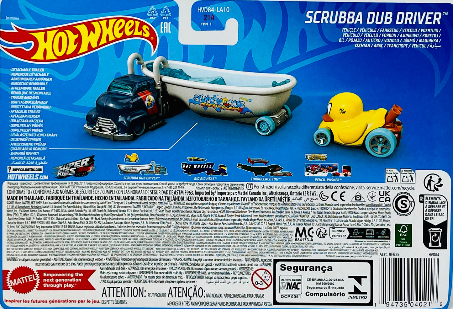 Hot Wheels Super Rigs Scrubba Dub Driver  Diecast Rig & Duck N Roll