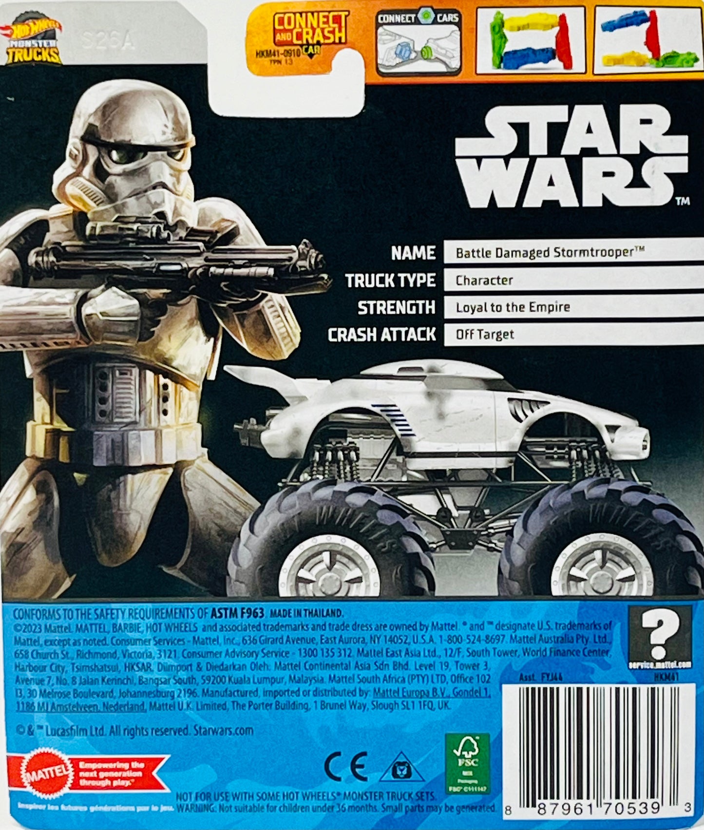 Hot Wheels Monster Trucks Battle Damaged Stormtrooper 1:64