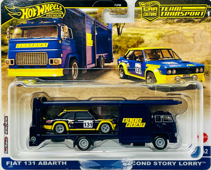 Hot Wheels Car Culture Fiat 131 Abarth & Second Story Lorry Team Transport