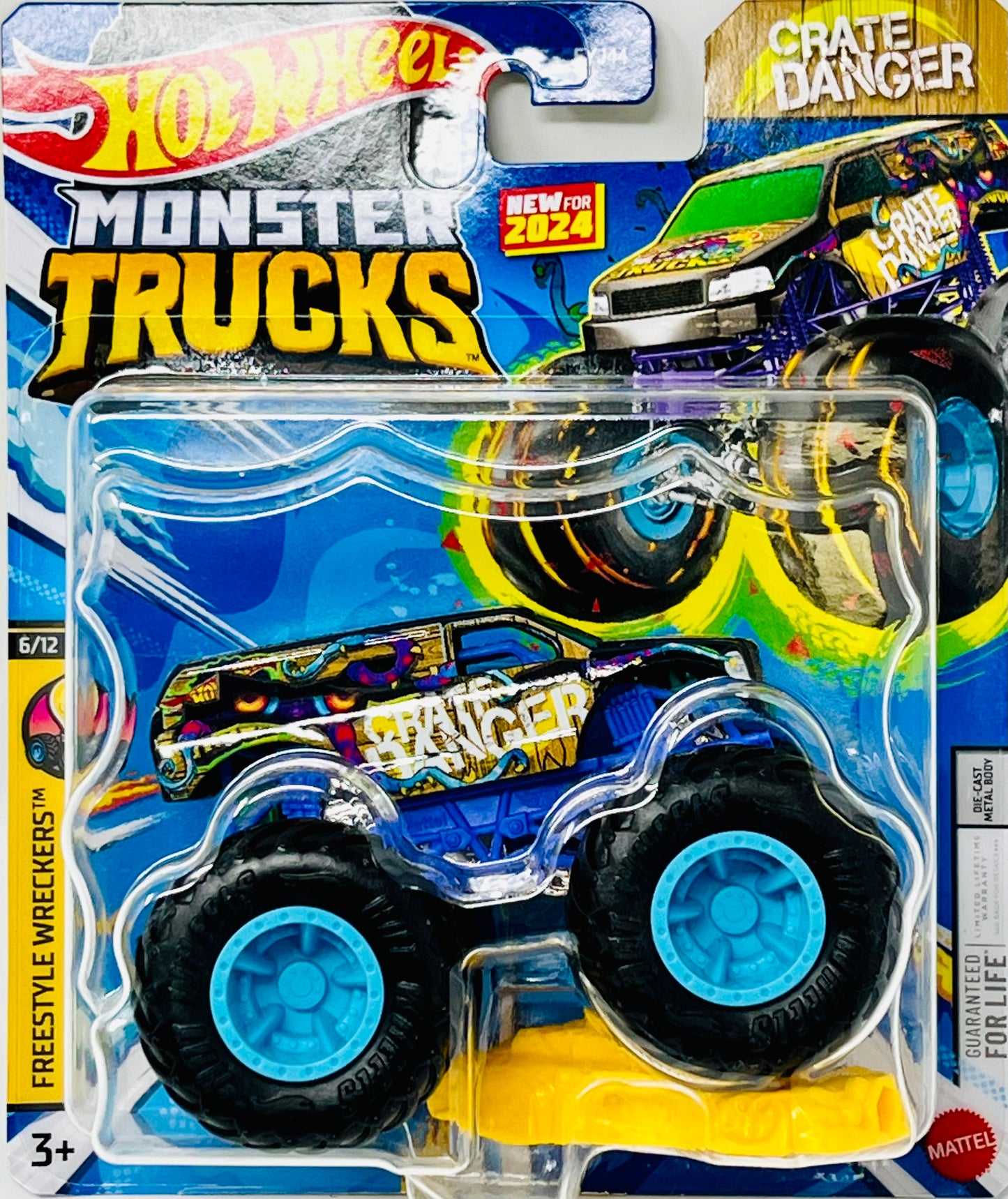 Hot Wheels Monster Trucks Crate Danger Freestyle Wreckers