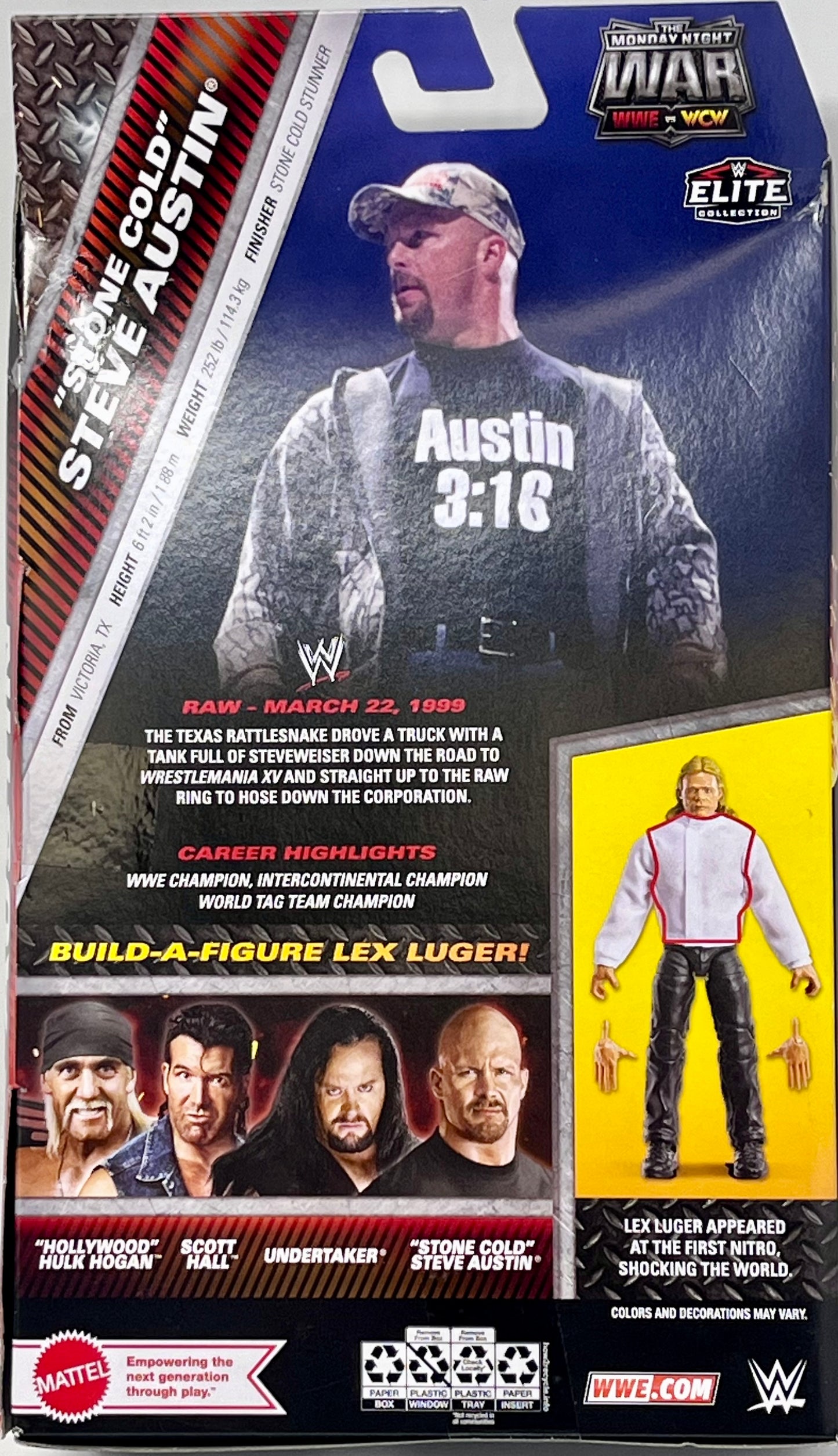 Stone Cold Steve Austin 6" WWE Elite Collection Monday Night War BAF Lex Luger