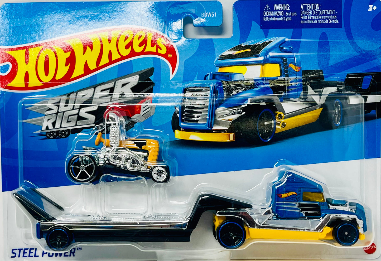 Hot Wheels Super Rigs Steel Power Semi Truck with Blown Tractor