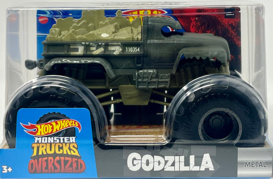 Hot Wheels Monster Trucks Oversize GODZILLA Metal Body Truck