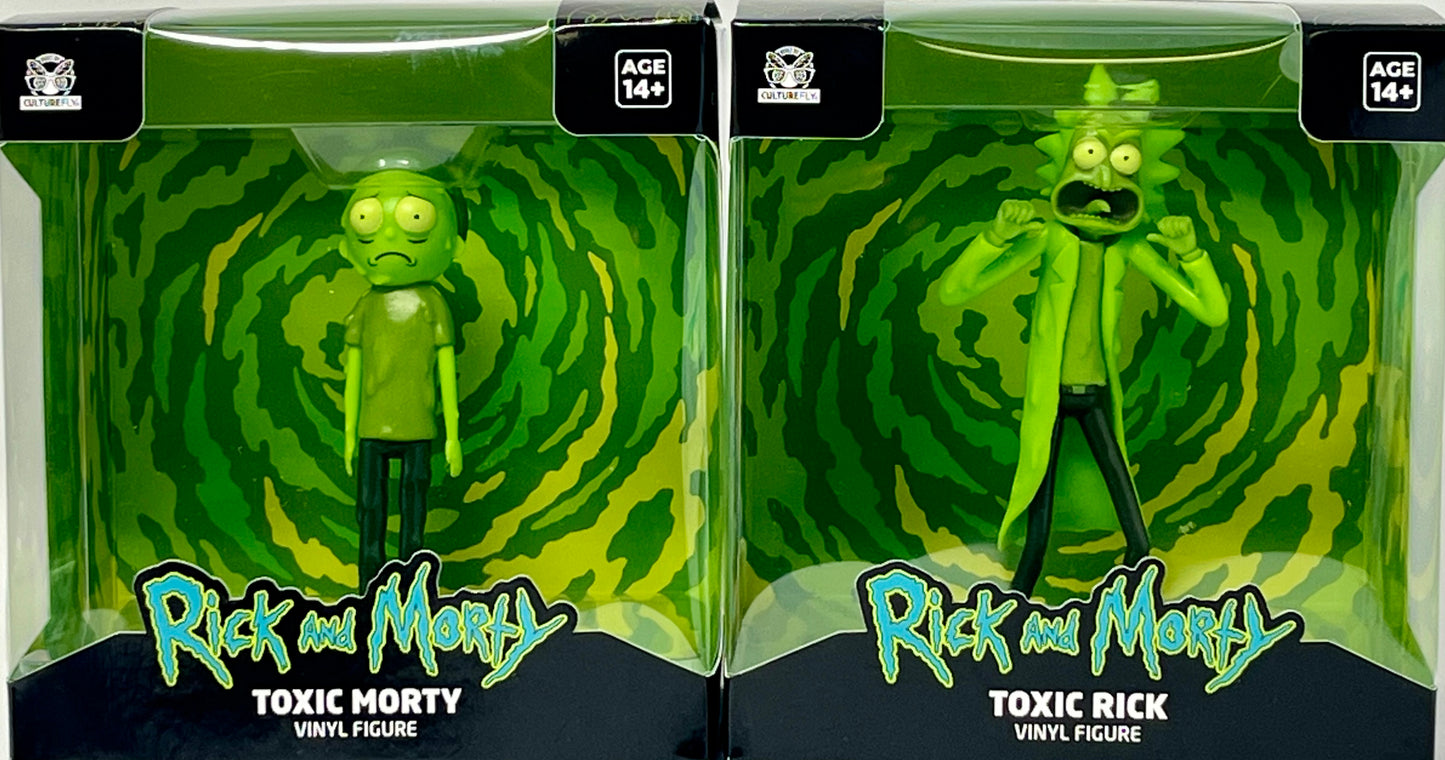 Rick And Morty Toxic Rick & Toxic Morty Vinil Figures Adult Swim Culturefly