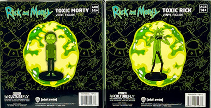 Rick And Morty Toxic Rick & Toxic Morty Vinil Figures Adult Swim Culturefly