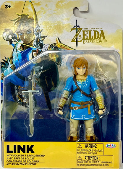 The Legend Of Zelda Breath Of The Wild Link 5" Figure With Soldier's Broadsword