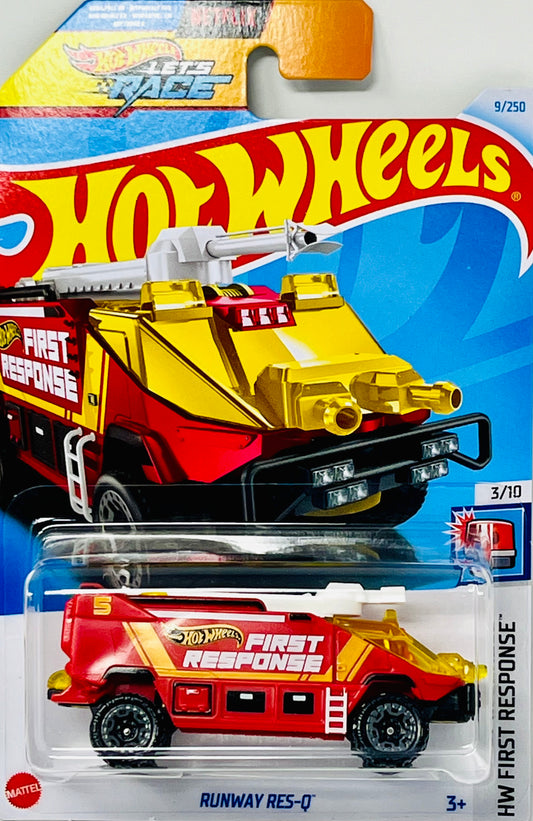 Hot Wheels RUNWAY RES-Q  9/250 HW FIRST RESPONSE 3/10 LETS RACE  Netflix