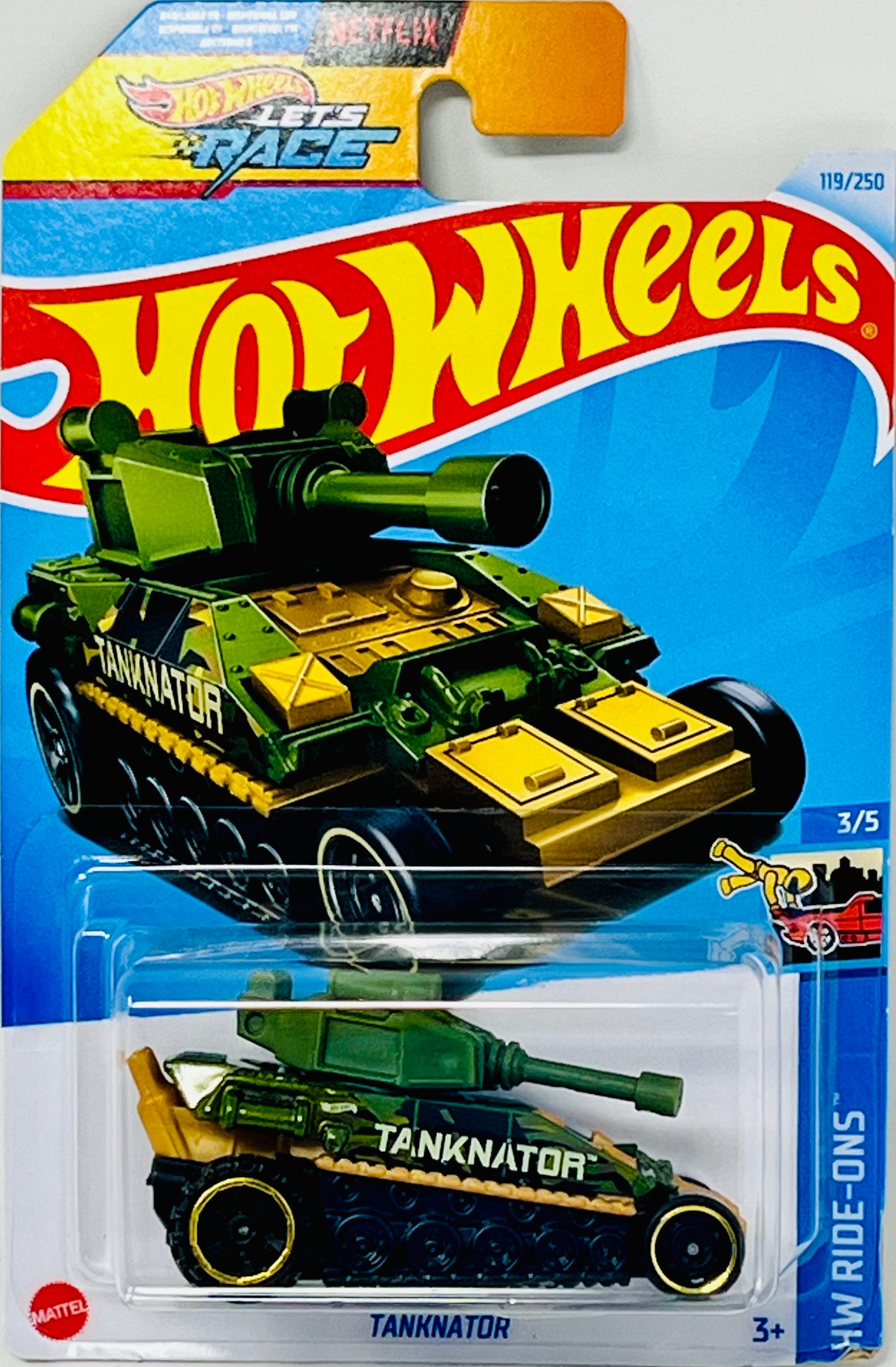 Hot Wheels Tanknator 119/250 Let's Race HW Ride-Ons 3/5