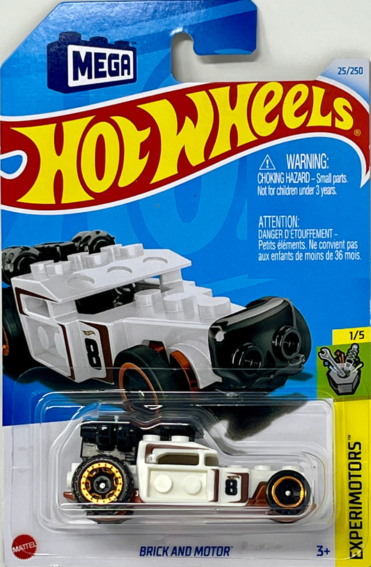 Hot Wheels Brick & Motor White 25/250 Experimotors 1/5