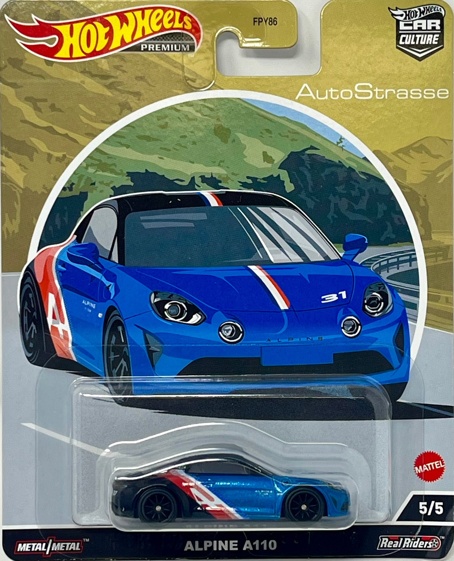 Hot Wheels Car Culture Alpine A110 Blue 5/5 Auto Strasse Metal/Metal