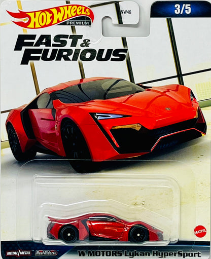 Hot Wheels Premium Fast & Furious W MOTORS Lykan Hyper Sport 1:64 Diecast 3/5