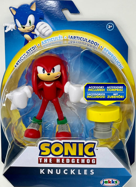 Sonic the Hedgehog Knuckles W/Spring 4” Action Figure