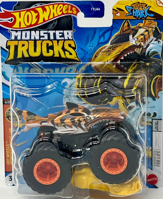 Hot Wheels Monster Trucks Tiger Shark 1/64 Scale 4/8 Monster Trucks Live