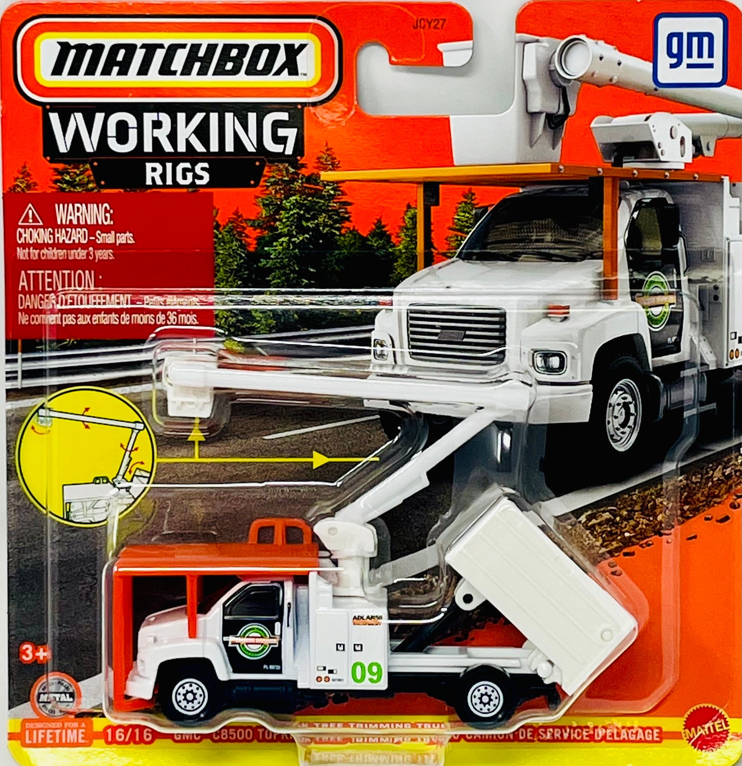 Matchbox Working Rigs GMC C8500 Topkick Tree Trimming Truck White